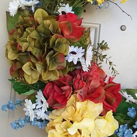 Summer Hydrangea Wreath by Wreathy Wonders - Picture 3 of 5